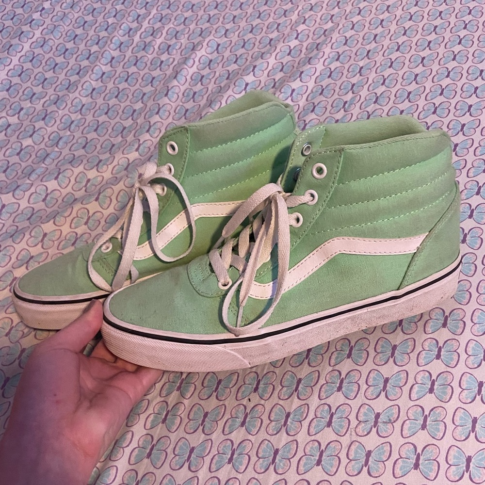 Lime Green High Top Vans! 💚